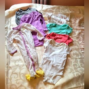 7 pieces bundle lot baby girls clothes